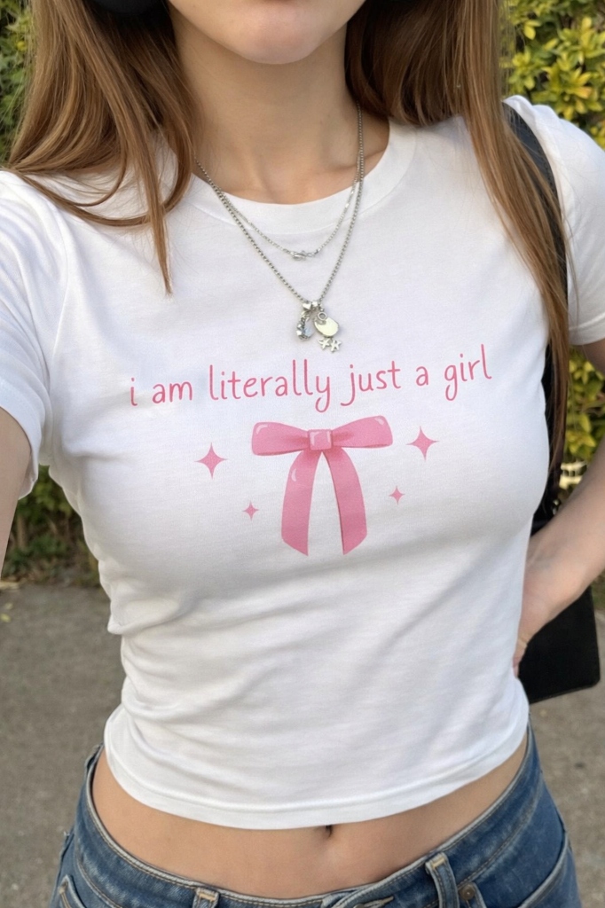 Just A Girl Baby Crop Tee